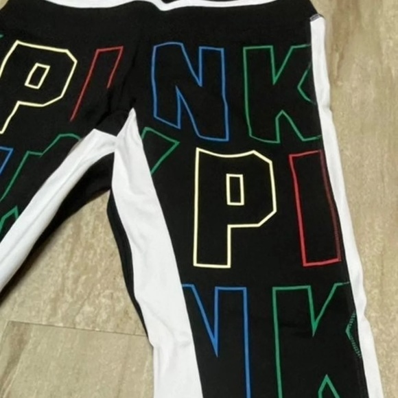 🌈PINK Rainbow Crop Leggings🌈 - Picture 5 of 6